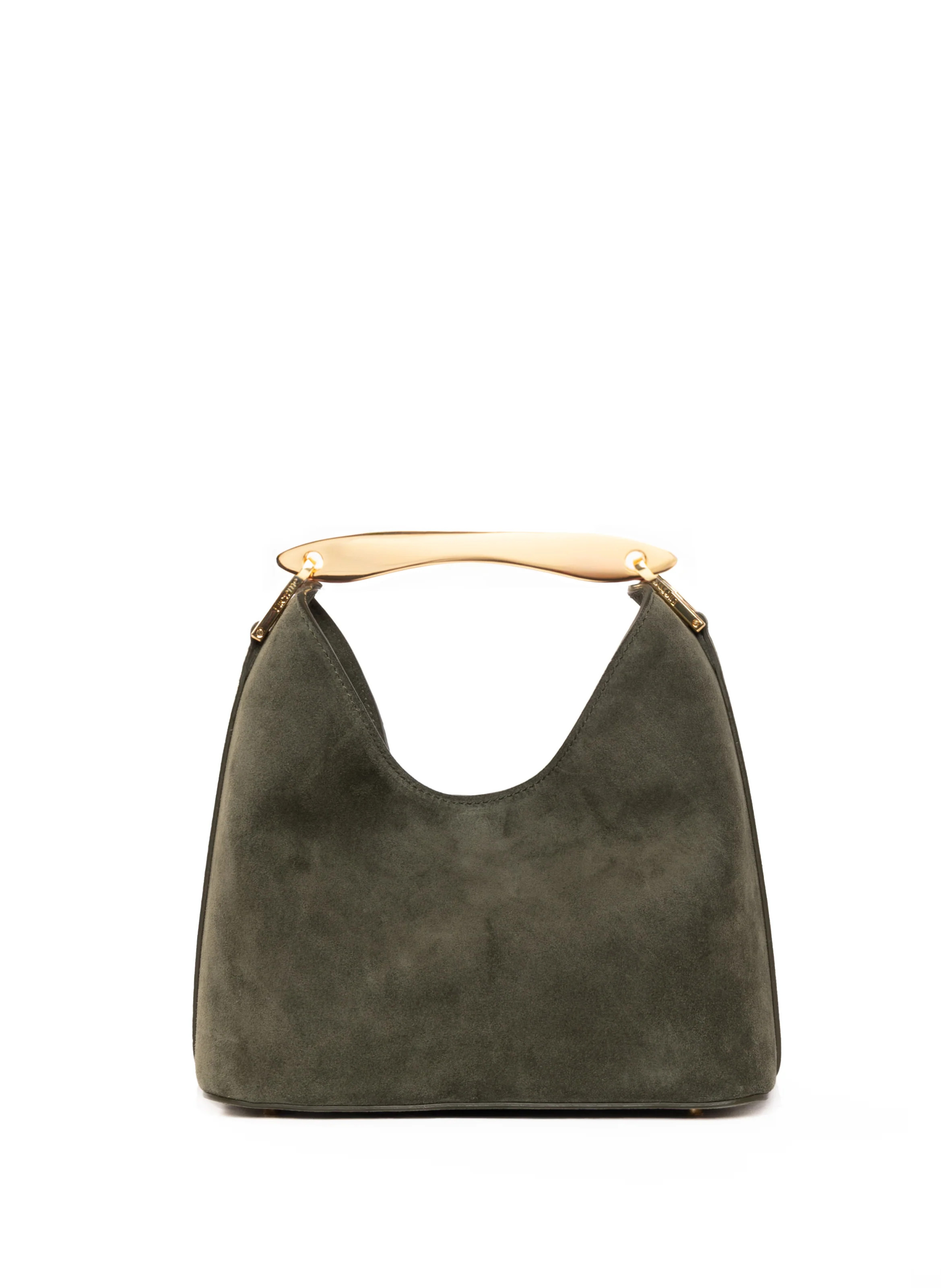 Small Boomerang Suede Khaki - French Handbags for Women - Elleme | Elleme