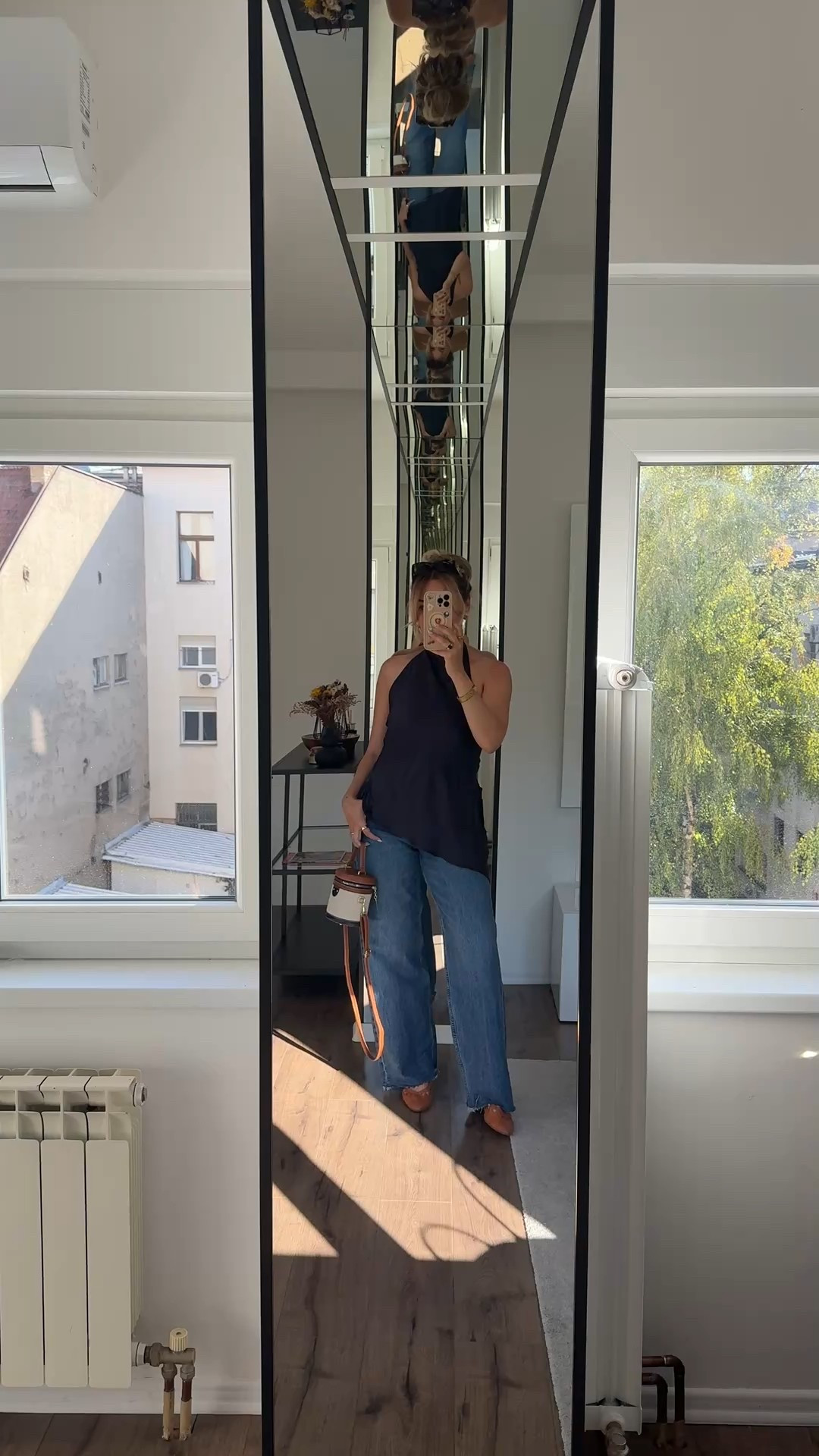 Jeans and a cute top | daytime edition! 

These jeans are SO goooood - the perfect wash + I love their length. I’m 5’7 and got the Long in 27! 

The top dresses the jeans up, while the flats keep it all pretty casual but still very elegant! 🤍

#LTKMidsize #LTKFindsUnder100 #LTKSeasonal