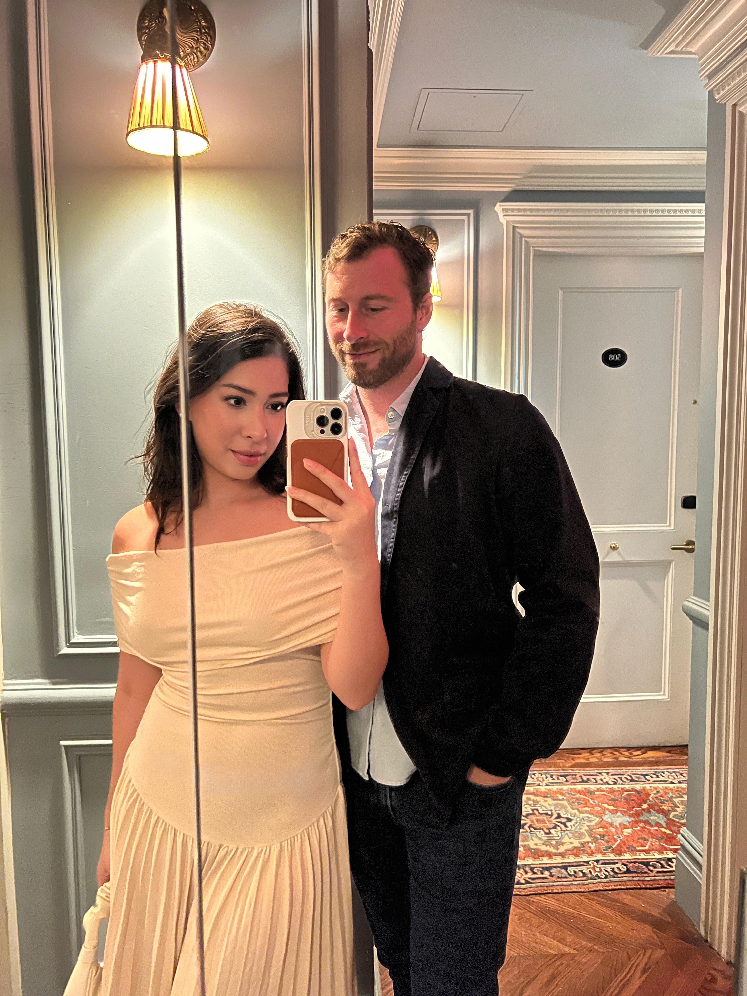 📍New York, New York
Date night outfit with this viral dress. Ever since I saw a picture of Elsa Hosk wearing a a pleated bottom dress I’d been looking for something like it. This one from Lioness does the trick! 