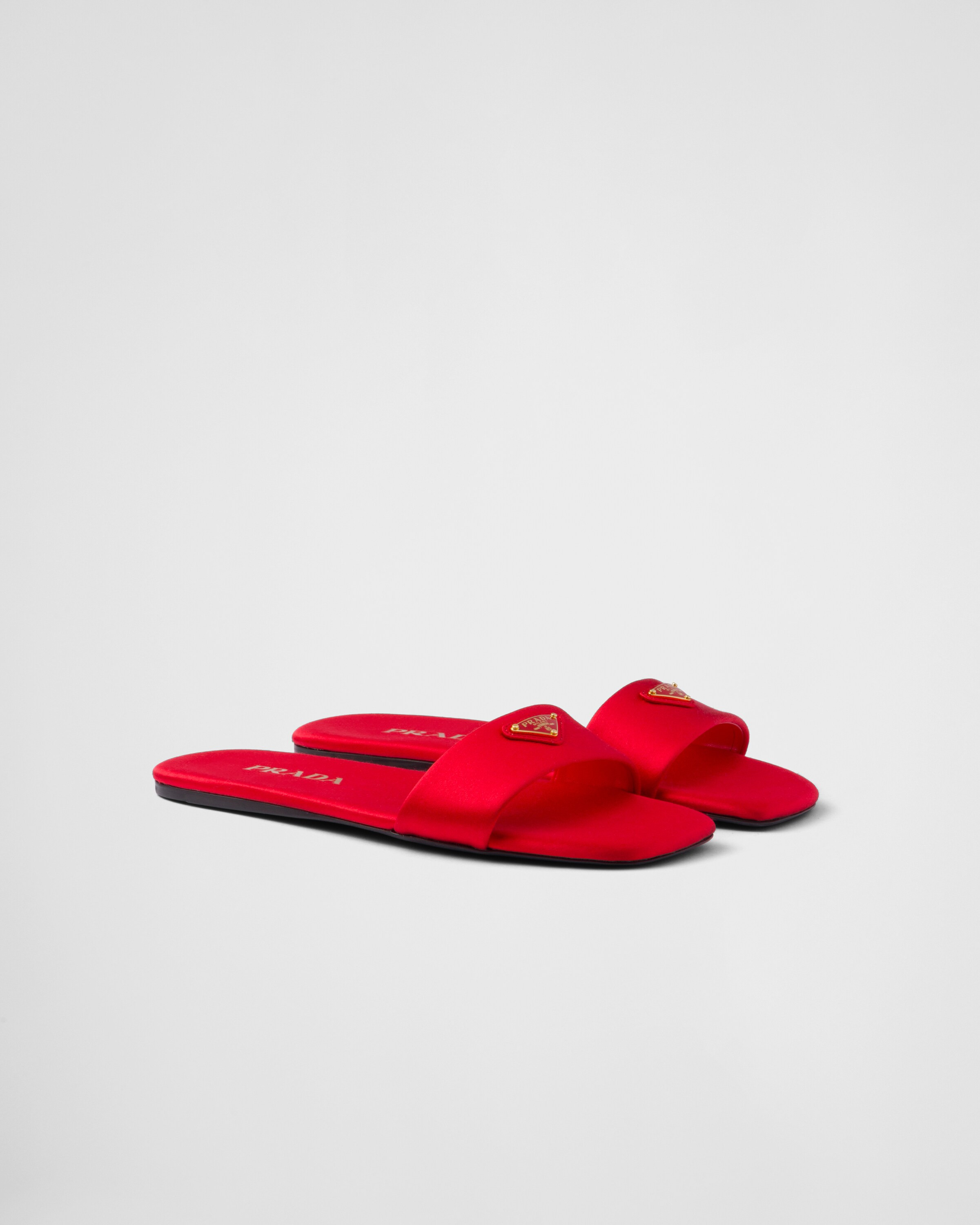 Satin slides | Prada US