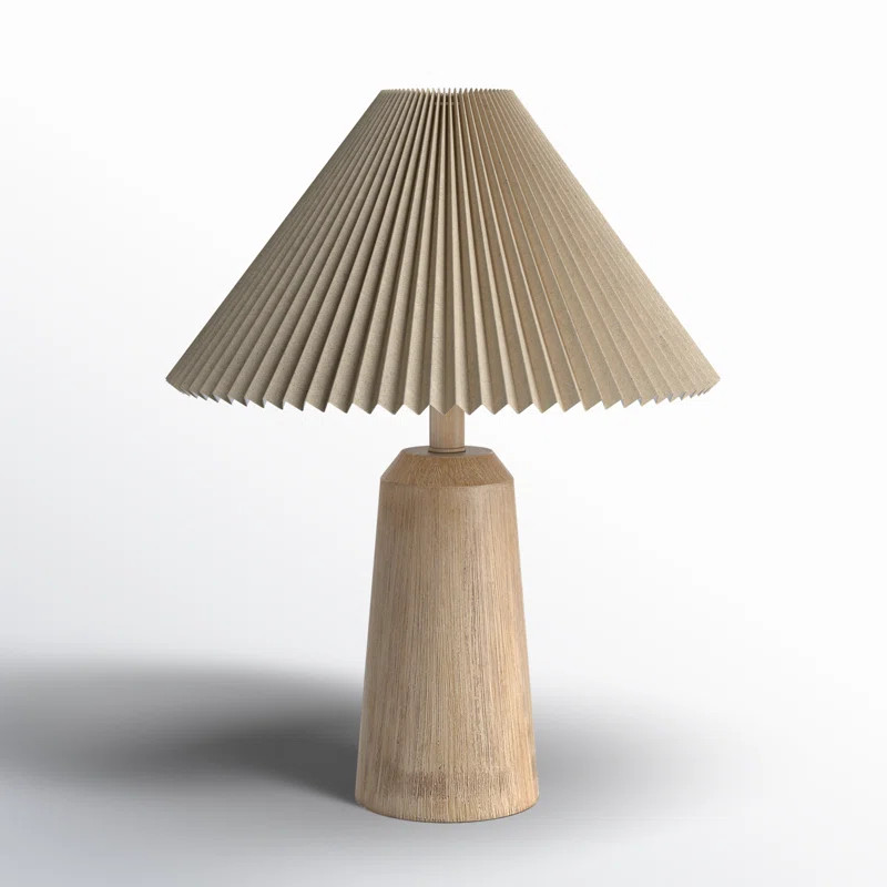 Anirudh 20.5" Rustic Scandinavian Resin/Iron Lighthouse LED Table Lamp with Pleated Shade | Wayfair North America