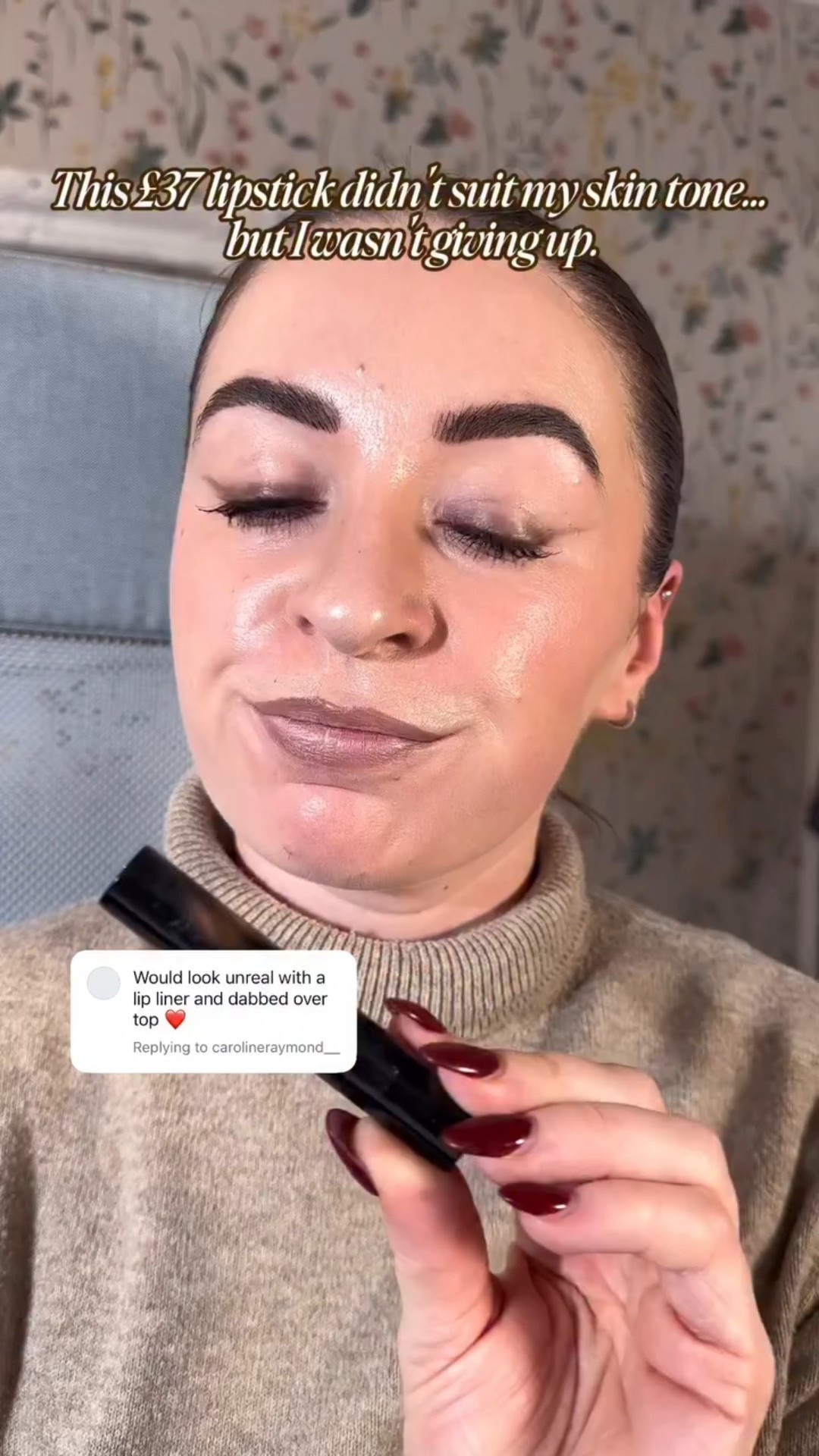 I’ll be honest, I really didn’t like this lipstick shade the first time I tried it 😅

This is Victoria Beckham Beauty Lipstick in Spice and honestly, using it based on your recommendations has made all the difference.

Brown liner, lightly patted onto the lips instead of a full swipe, and it just… works. I’m really into the colour now.

Let me know what you think — and tell me, have you ever saved a makeup product you didn’t like at first?

Self purchased. @victoriabeckhambeauty 

#victoriabeckhambeauty #makeup #makeuphacks #lipstick