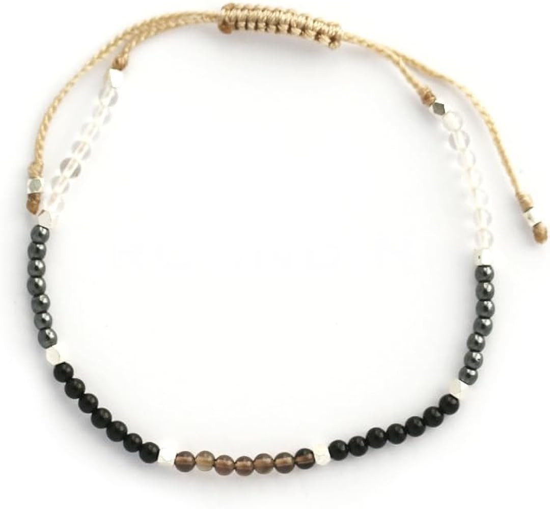 Aura Bracelet Collection for Women - 2mm SMALL (TINY) BEADS, Healing Crystals, Gemstones, and 925... | Amazon (US)