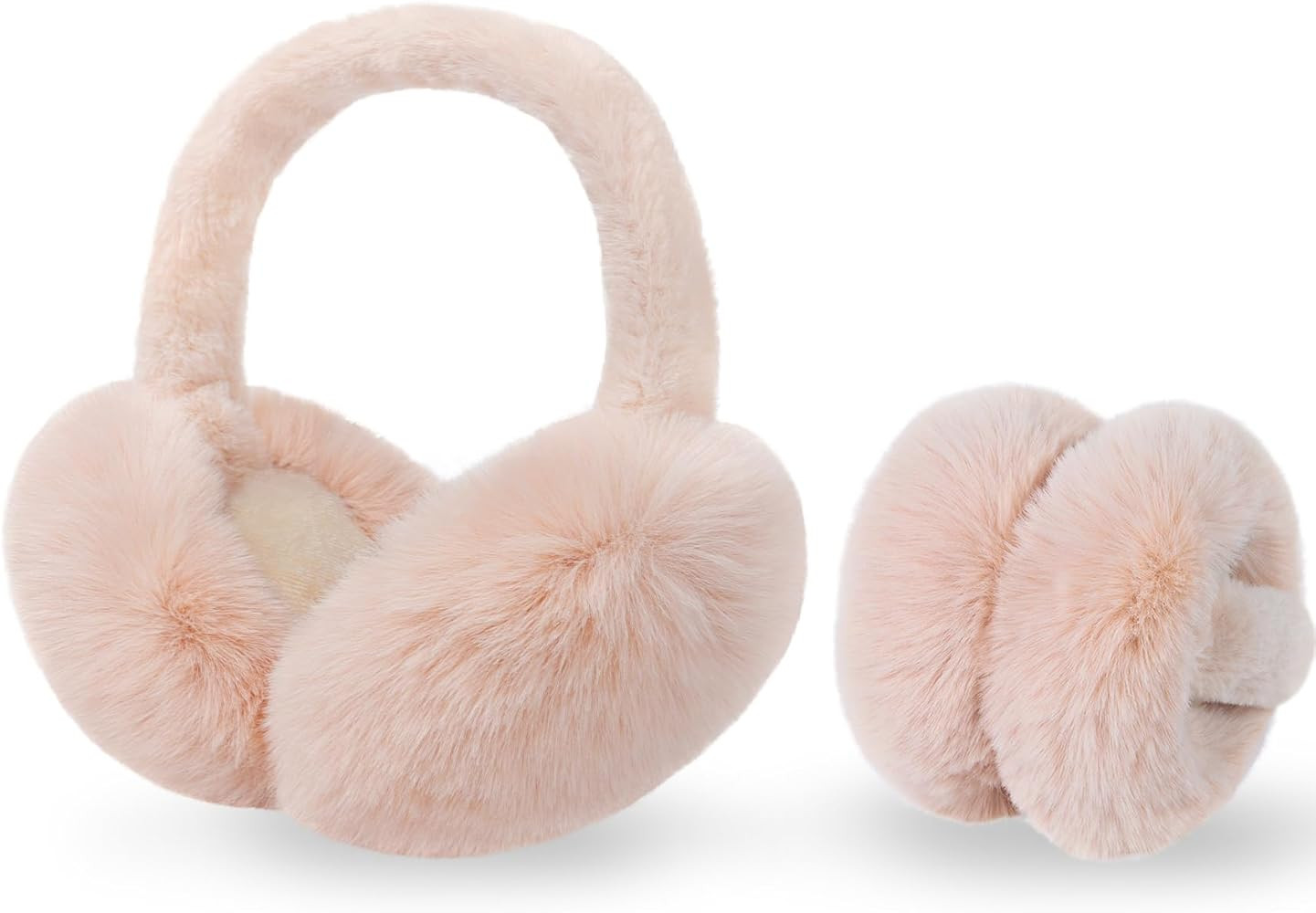Senker Fashion Winter Ear Muffs for Women Faux Fur Warm Earmuffs Cold Weather Fluffy Ear Warmers ... | Amazon (US)