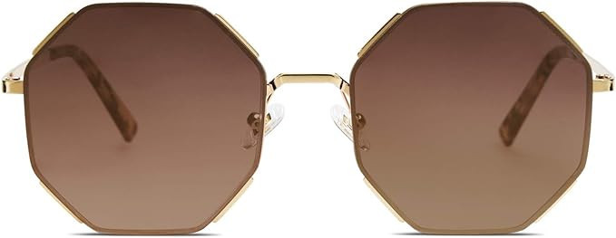 SOJOS Sunglasses for Women Men Classic Retro Polygon Shades UV400 | Amazon (US)