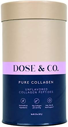 Dose & Co Pure Collagen Powder (Unflavored) 20oz Amazon Exclusive – Hydrolyzed Collagen Peptide... | Amazon (US)