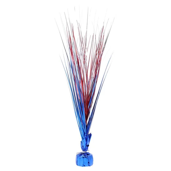 Way To Celebrate Patriotic Foil Spray Centerpiece, Red/White/Blue, 17.75 Inch | Walmart (US)