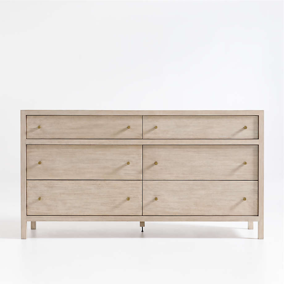 Keane Driftwood 6-Drawer Wood Dresser + Reviews | Crate & Barrel | Crate & Barrel