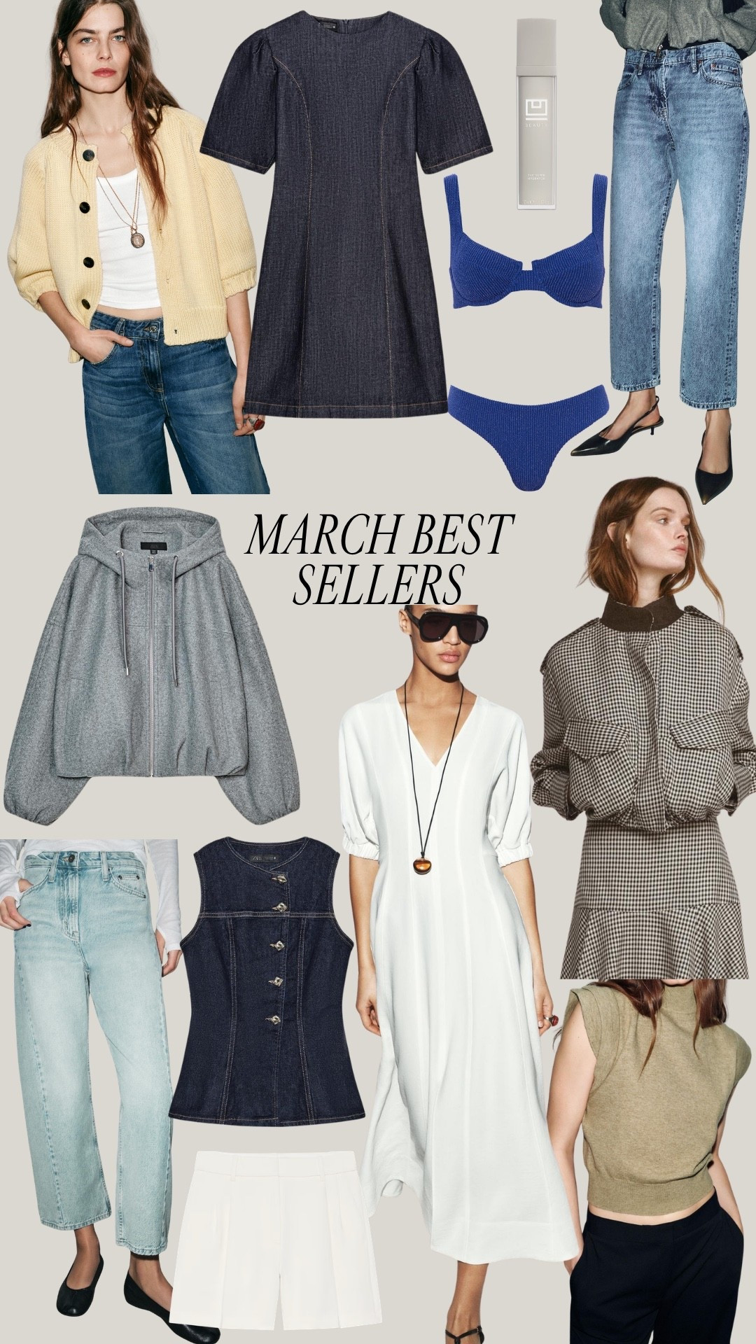 The top favorite items of March! Sharing best sellers and the most shopped pieces from this past month! ✨

Spring style
Spring outfits
Zara 
Aritzia
Denim vest
Denim dress
Jeans
Jackets
Shorts 
Cardigan 
Blouse
Maxi Dress
Skincare
Swimwear
Bikini

#LTKSwim #LTKBeauty #LTKootd