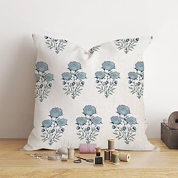 20x20 Inch Boho Pillow Covers Classical Square Pillow Cases Nature Cozy Pillowcovers Mughal Flowe... | Amazon (US)