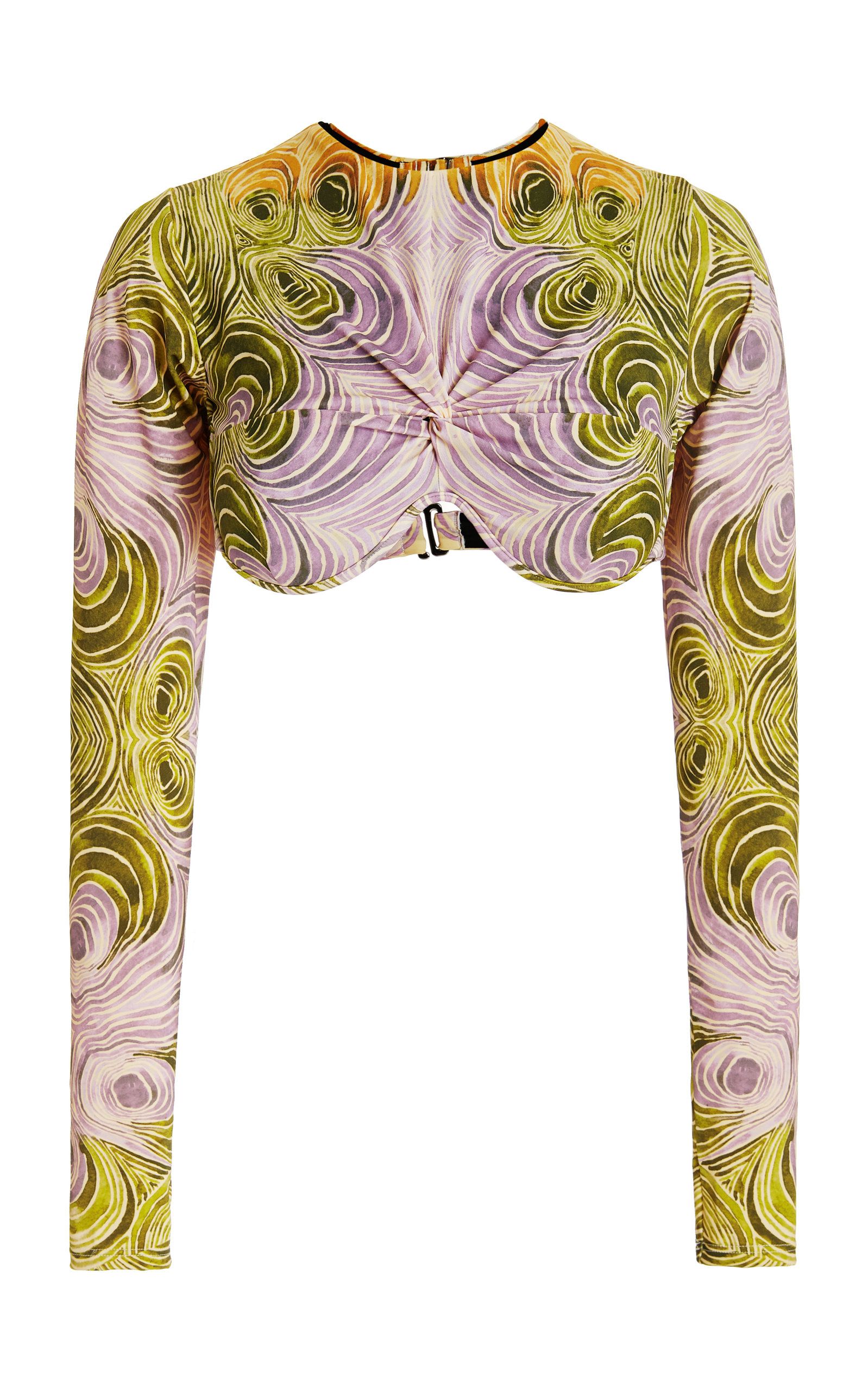 Akacia Printed Long-Sleeve Bikini Top | Moda Operandi (Global)