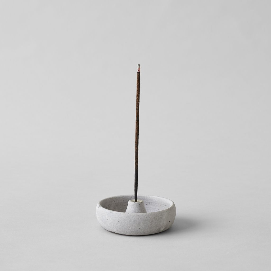 Stoneware Incense Holder, Grey | Bloomist