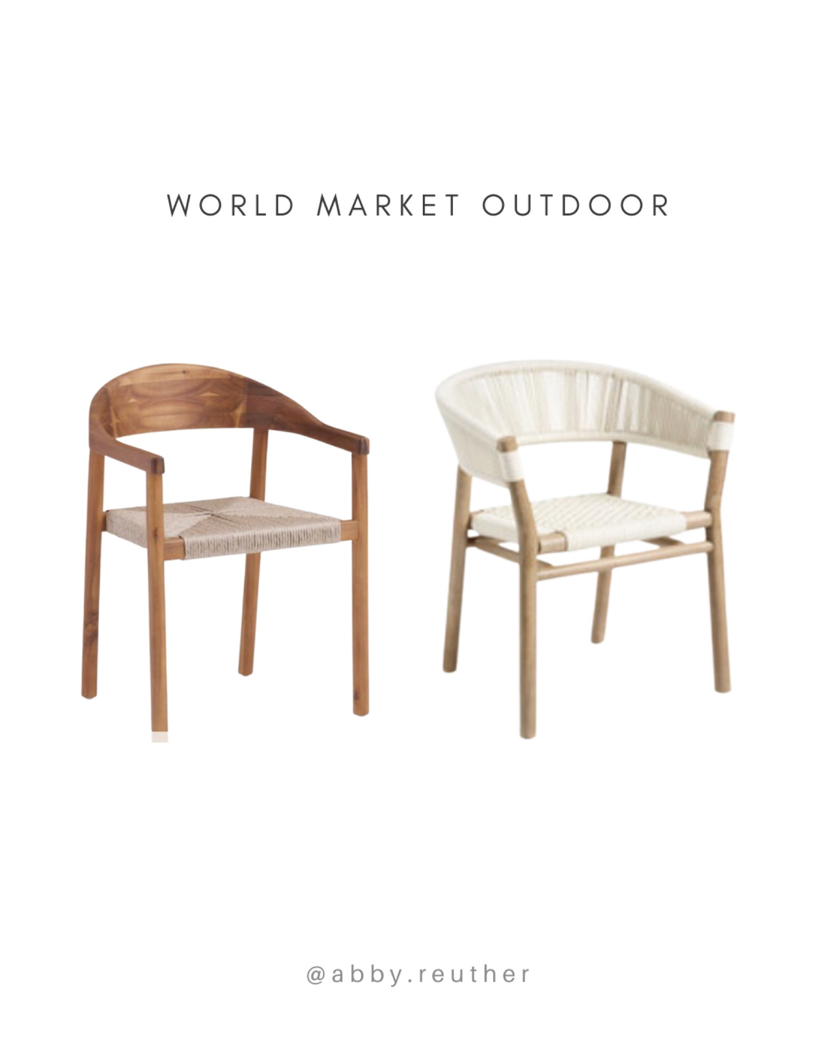 The perfect outdoor patio chairs. 

Patio furniture, outdoor decor, outdoor furniture, world Market, outdoor dining, outdoor dining chairs, home decor, outdoor living

#LTKhome #LTKfamily