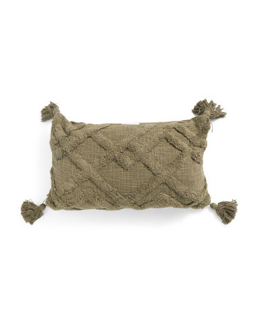 14x20 Feather Filled Textured Pillow | TJ Maxx