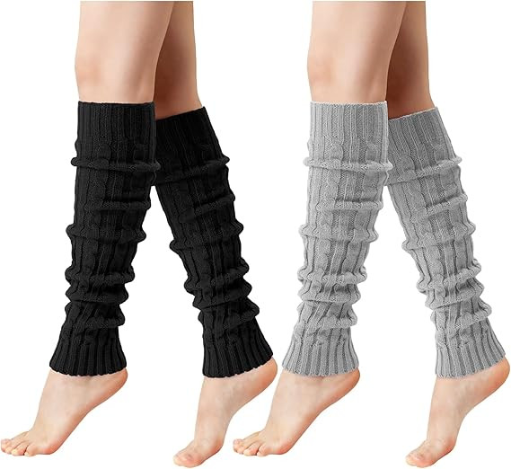 Pleneal Leg Warmers for Women - 1/2/3 Pairs Fashion Cable Knit Warm Leg Warmers 80s Accessories f... | Amazon (US)