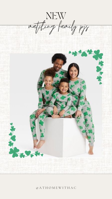 St Patrick’s Day Shamrock matching family pjs pajamas ☘️ 

#LTKfamily #LTKSeasonal #LTKkids