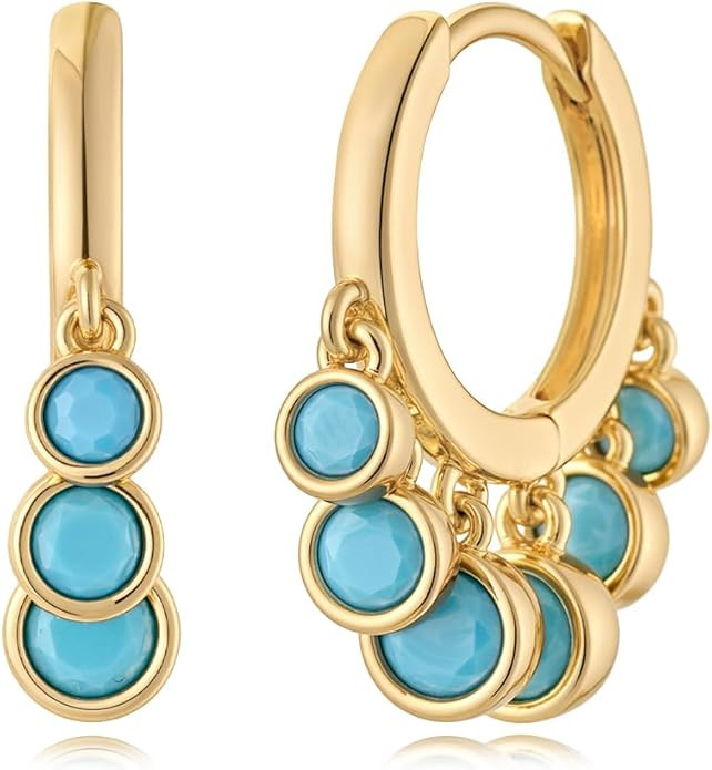 MYEARS Women Earrings Gold Huggie Hoop Dangle Tassel 14K Small Simple Hypoallergenic Everyday Jew... | Amazon (US)