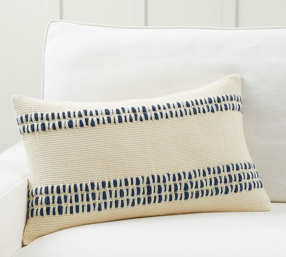 Reed Striped Lumbar Pillow Covers | Pottery Barn (US)