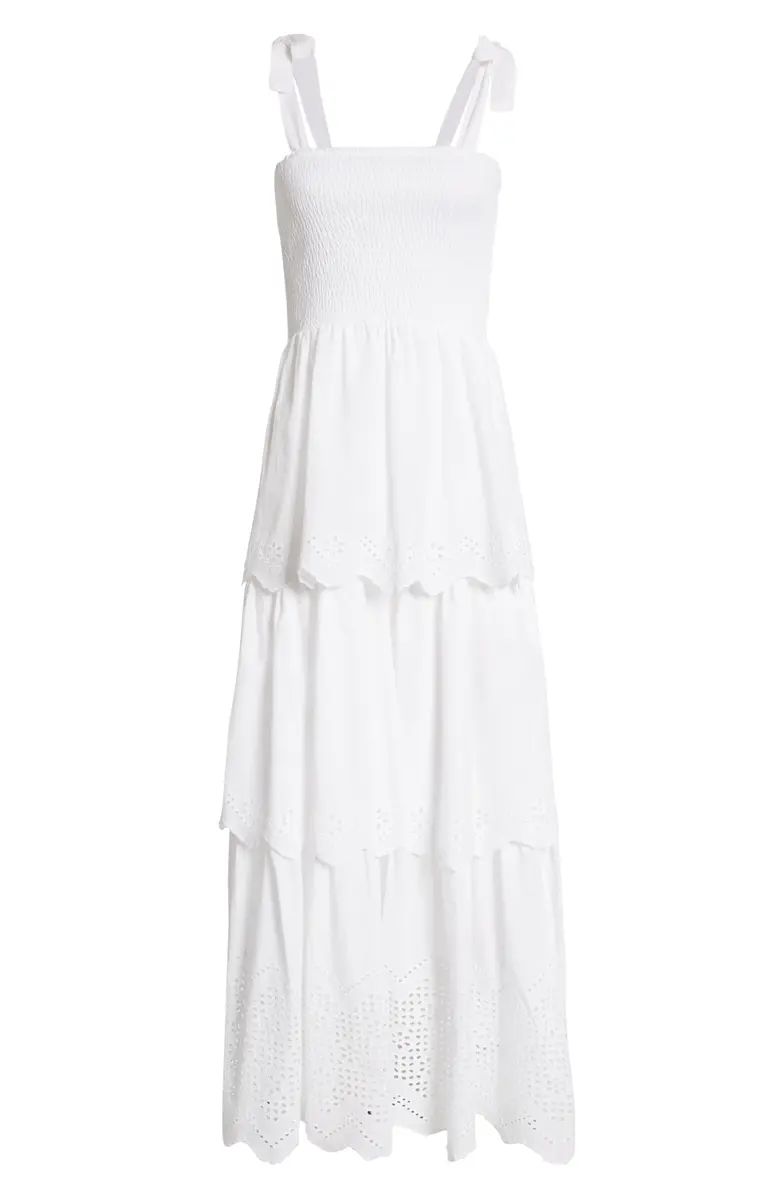 Loci Broderie Smocked Bodice Sundress | Nordstrom