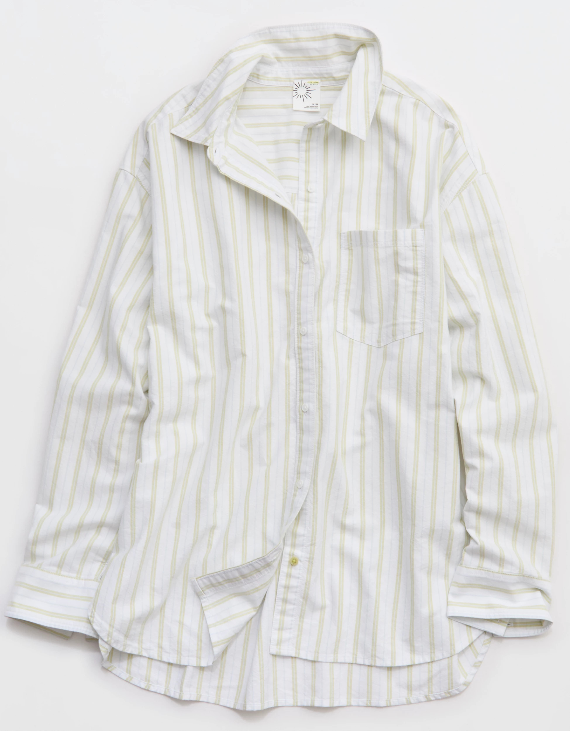 OFFLINE By Aerie Oxford Oversized Long Sleeve Button Up Shirt | Aerie
