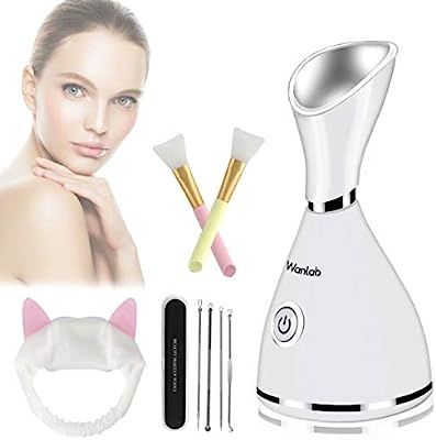 Portable Nano Ionic Facial Steamer Warm Mist Face Cleaner Home Skin Spa Steamers for Sinuses Acne... | Amazon (US)