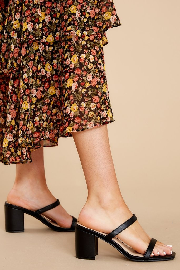Fervently Fierce Black High Heel Sandals | Red Dress 