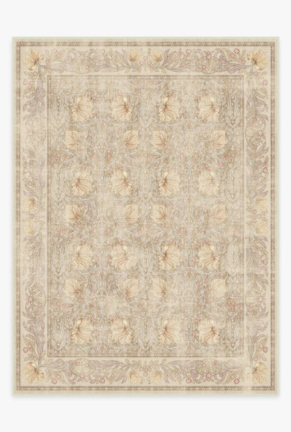 Morris & Co. Pimpernel Vintage Blush Rug | Ruggable