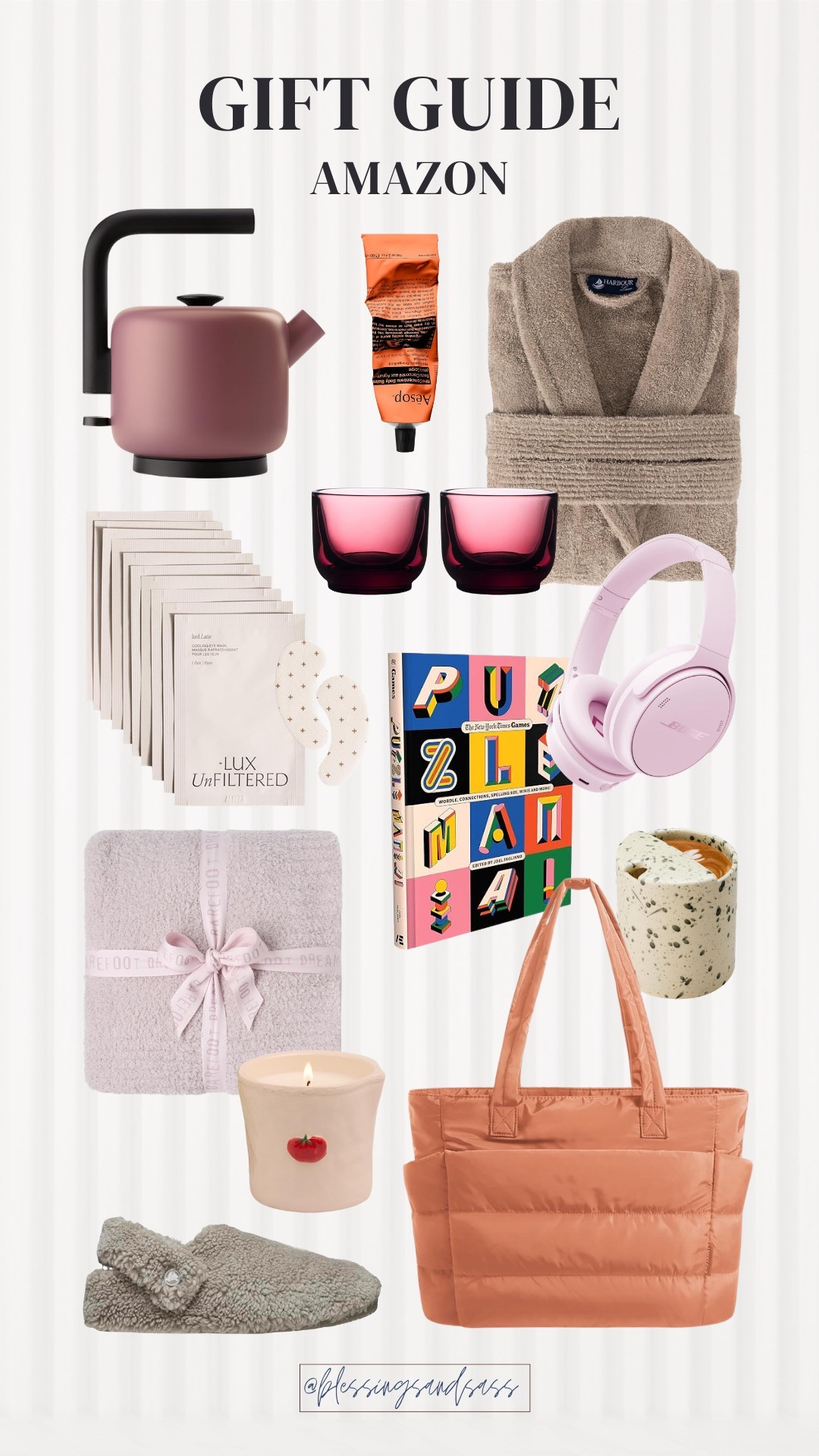 An Amazon gift guide full of cozy and fun finds! From a soft robe and slippers to a game, headphones, and little self-care treats, there are so many ideas here for the people on your list. 🎁

Amazon gift guide, holiday gift ideas, gifts for her, cozy gifts, stocking stuffers

#LTKSeasonal