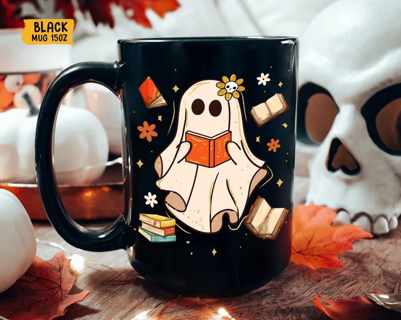 Ghost Reader Mug Funny Halloween Mug Ghost Mug Funny - Etsy | Etsy (US)