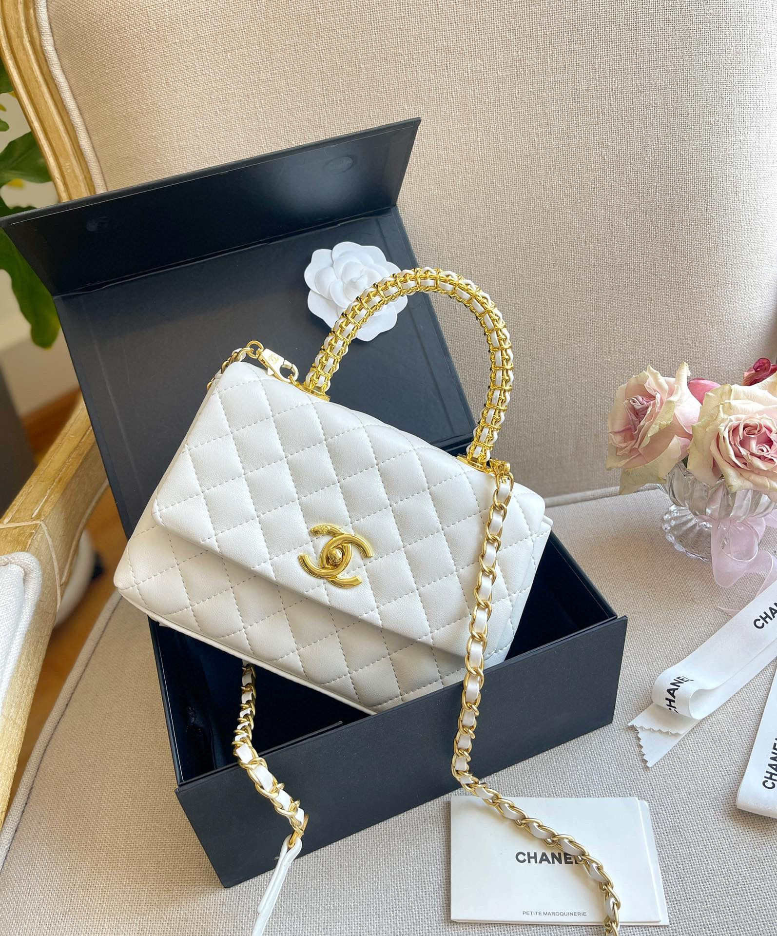 Chanel 2021 spring and summer new flap bag double C design original wrinkled sheepskin super soft... | DHGate