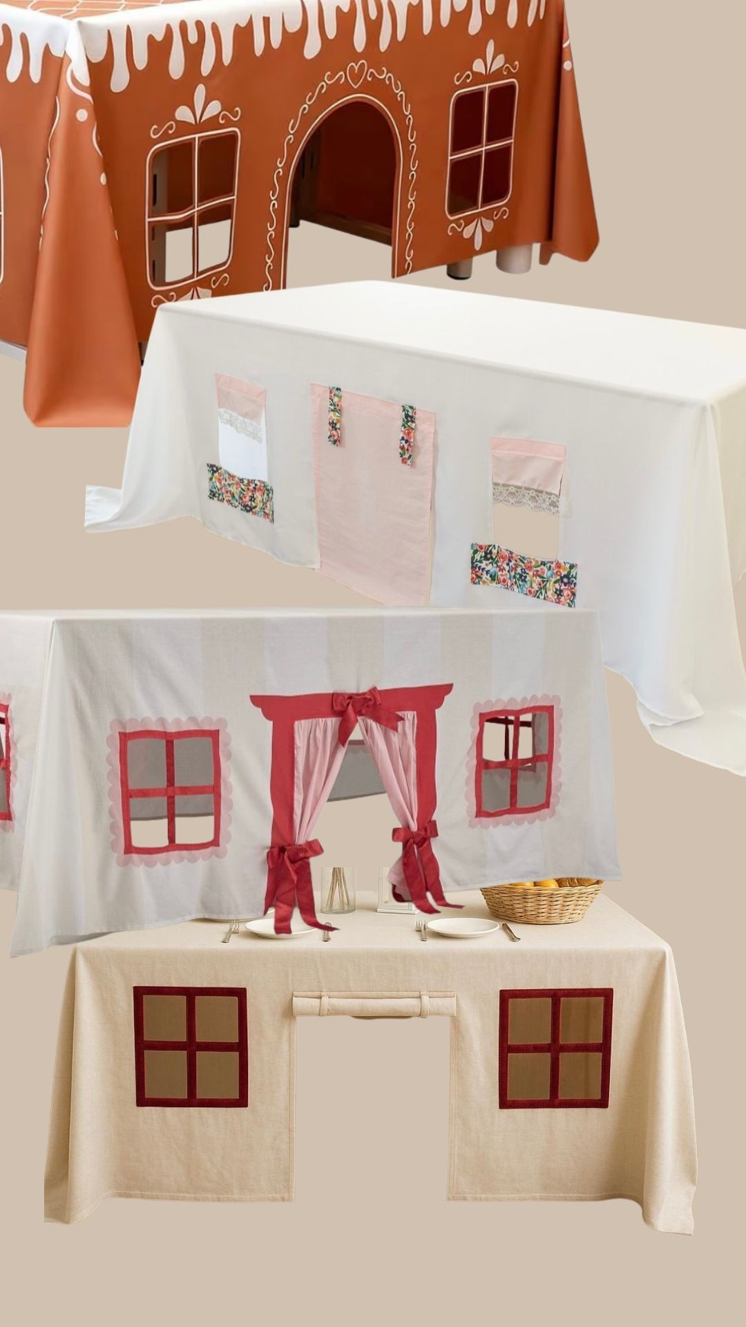 Dining table play tent. Table cloth play tent. Holiday idea. Small space kids play. Creative play. Imagination. 

Playroom. Kids play ideas. Kids reading nook. 
Christmas ideas. Magical spaces. 

#LTKHome #LTKHoliday #LTKKids