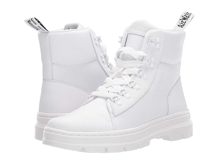 Dr. Martens Combs Tract (White/White Ajax/Extra Tough Nylon) Women's Shoes | Zappos