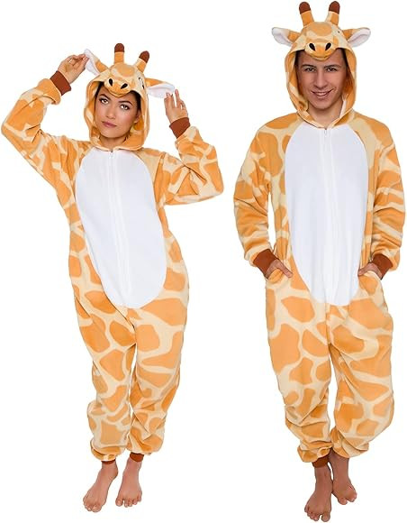 Slim Fit Adult Onesie - Animal Halloween Costume - Plush Fruit One Piece Cosplay Suit for Women a... | Amazon (US)