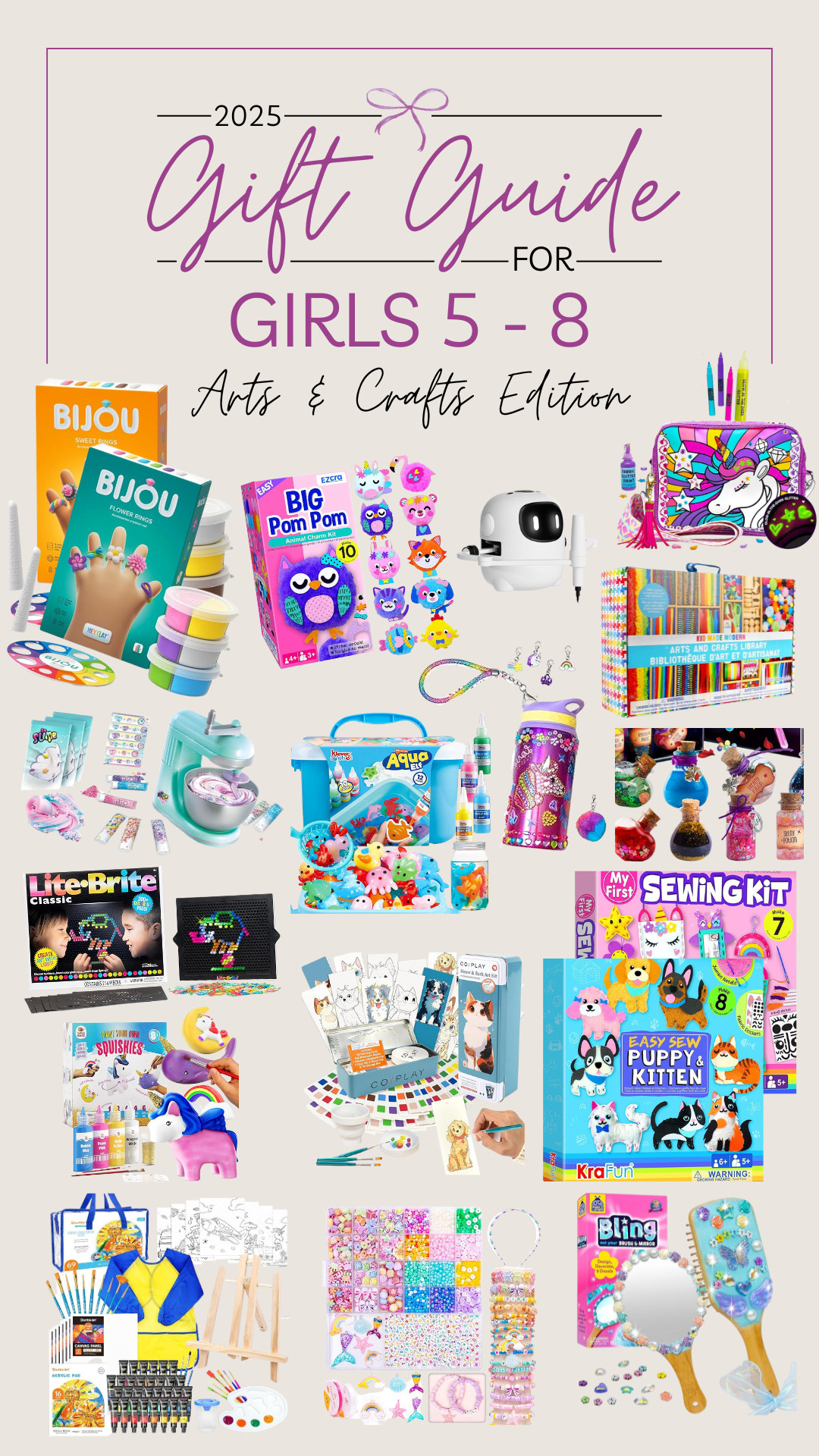 Gift ideas for girls 5 - 8, gift guide for girls, arts and crafts for girls, art gifts for kids, gift guide for kids age 5 - 8 

 #LTKSeasonal #LTKKids