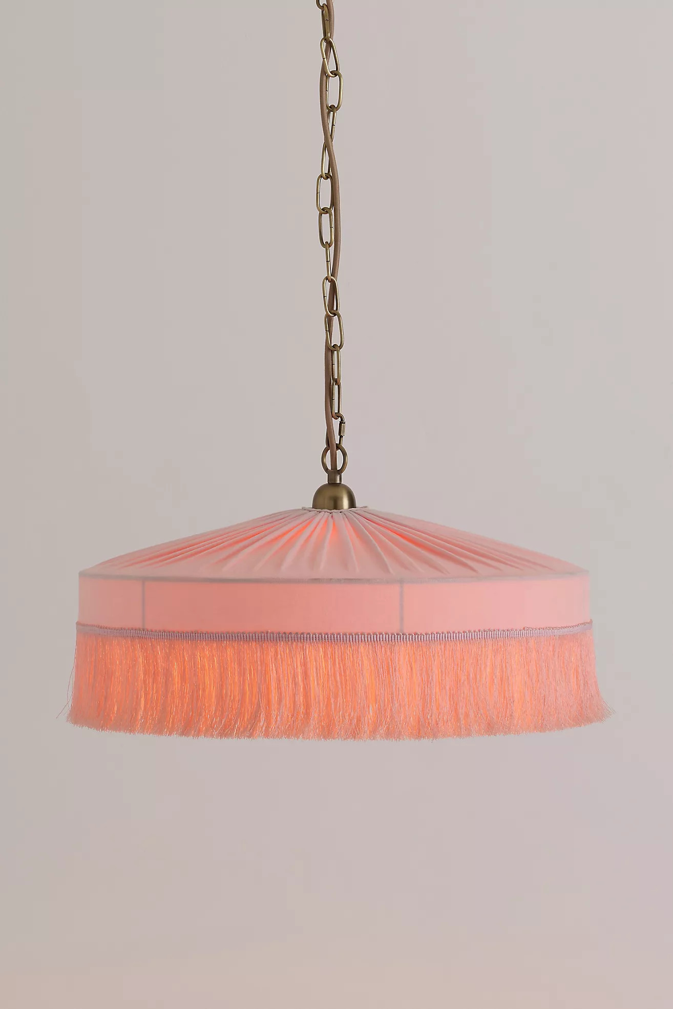 Sinclair Tassel-Fringed Velvet Pendant | Anthropologie (US)