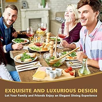 Matte Gold Silverware Set , Oliviola 20-Piece Stainless Steel Flatware Cutlery Set Service for 4,... | Amazon (US)