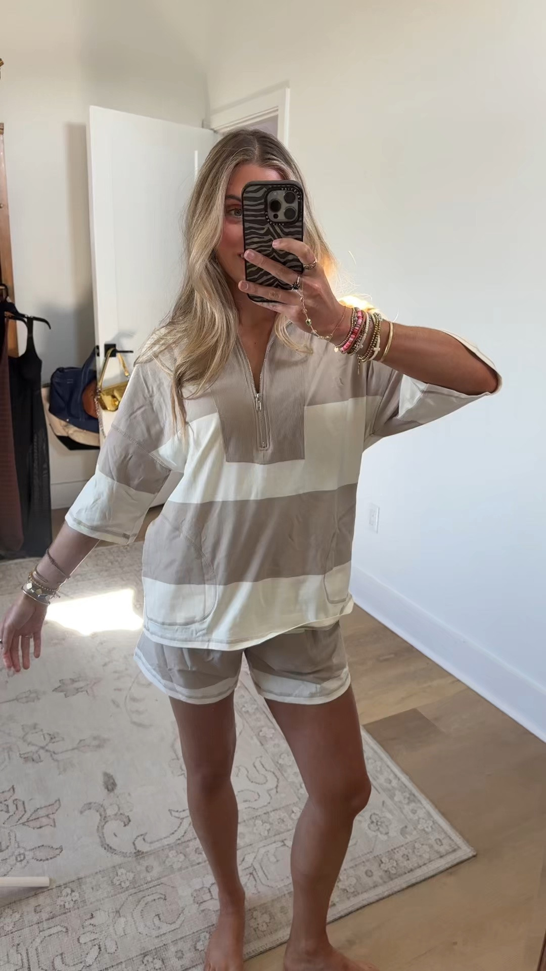 Amazon size XS Panadila Women Striped Workout Set Two Piece Outfit Tracksuit Oversized Lounge Set Top and Shorts Sets with Pockets

#LTKootd #LTKSeasonal #LTKdayinmylife