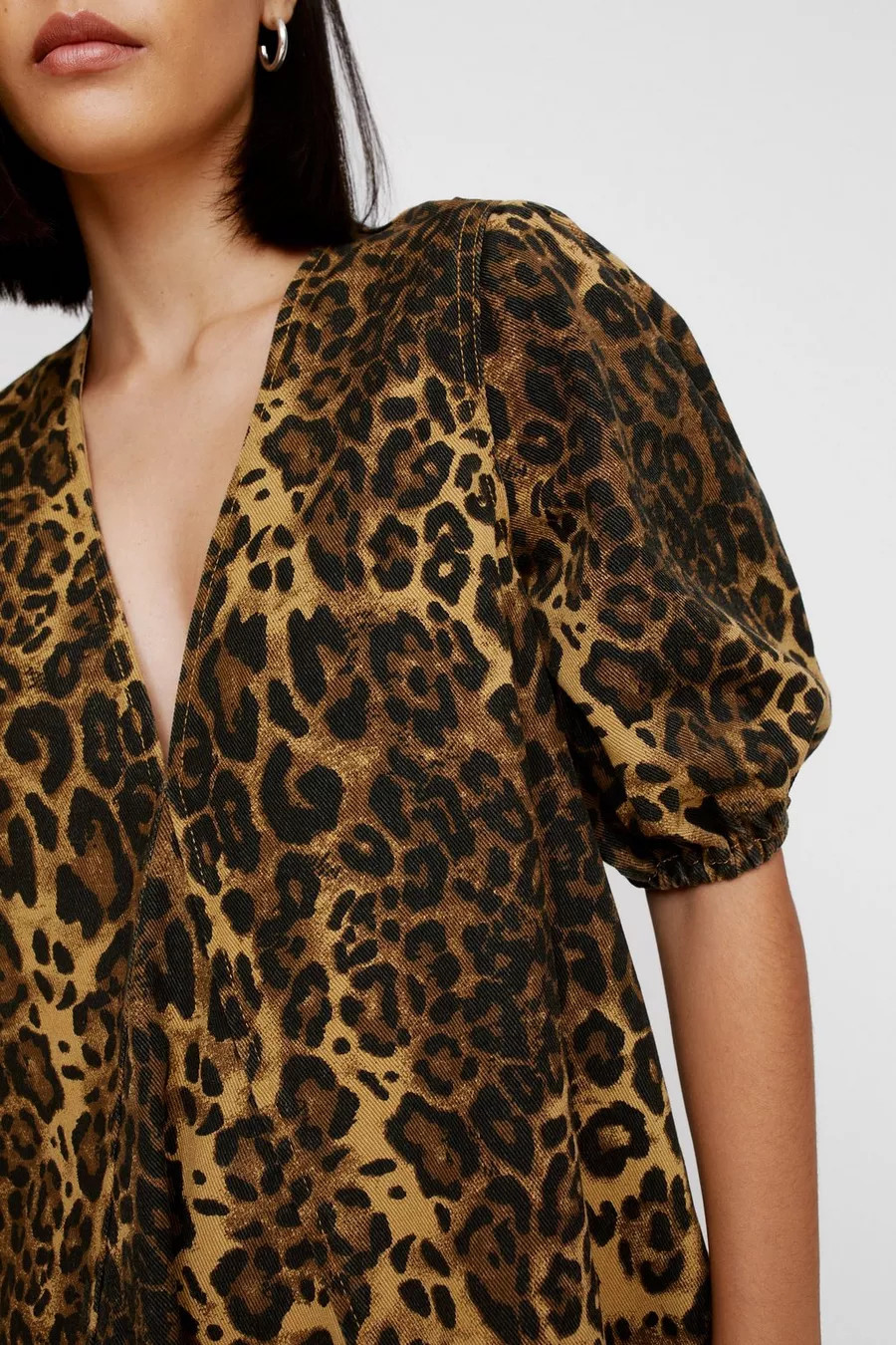 Denim V Neck Smock Dress | Nasty Gal US