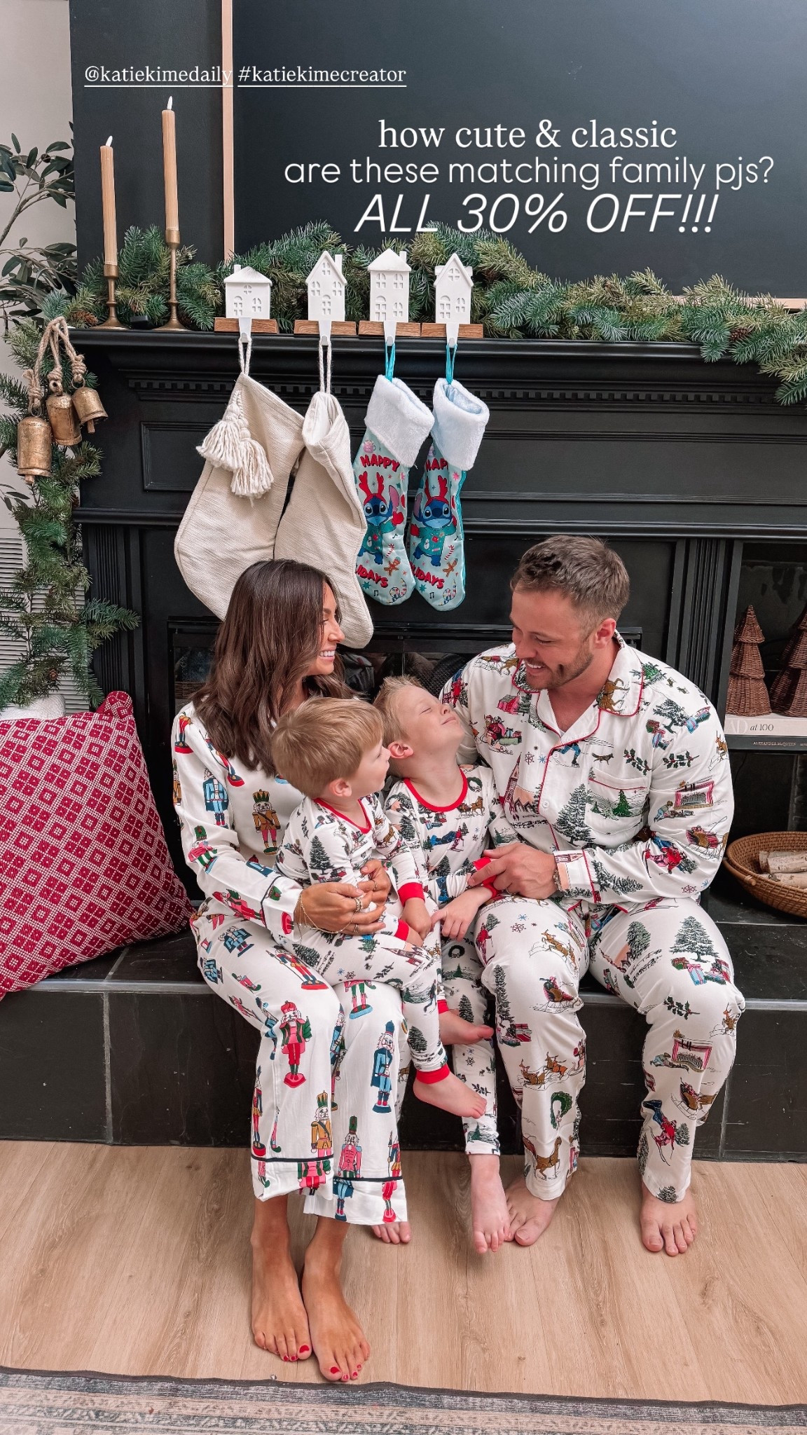 @katiekimedaily is having their Black Friday sale! 30% off sitewide! They have THE CUTEST Christmas pjs!! I’m wearing an XS, Chan is a large, Z is a 6T, and Jagger is a 3T! #katiekimepartner #familypajamas 

#LTKGiftGuide #LTKCyberWeek #LTKHoliday