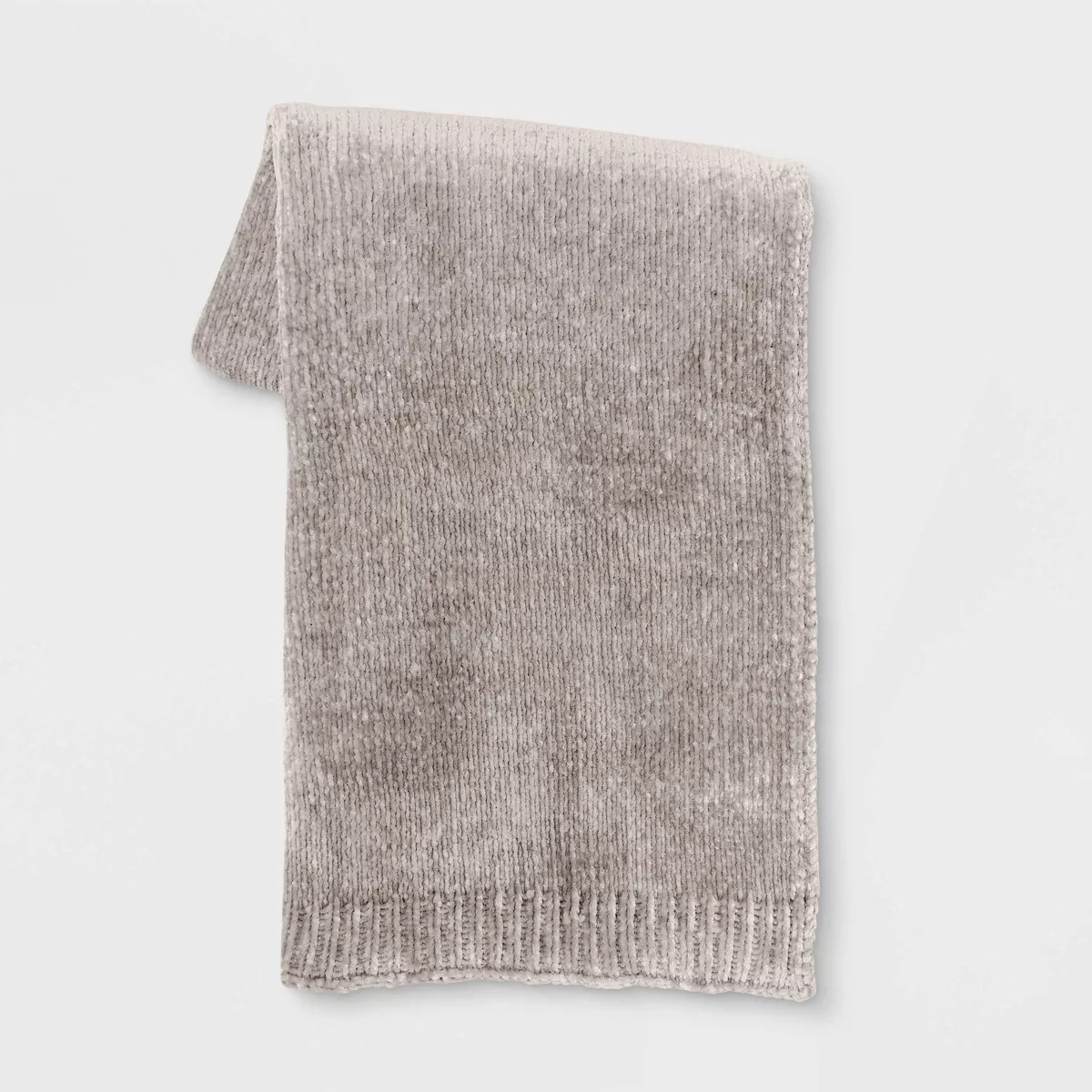 50"x60" Shiny Chenille Throw Blanket Neutral - Threshold™: Soft Knitted, Reversible, Machine Wa... | Target