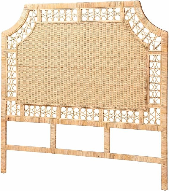 Bali & pari Hekima Natural Rattan Standalone Headboard - Coastal Boho Style Handwoven Wicker Bed ... | Amazon (US)