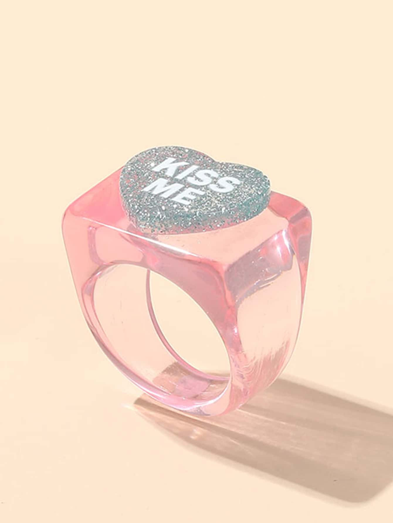 Heart Decor Chunky Ring | SHEIN