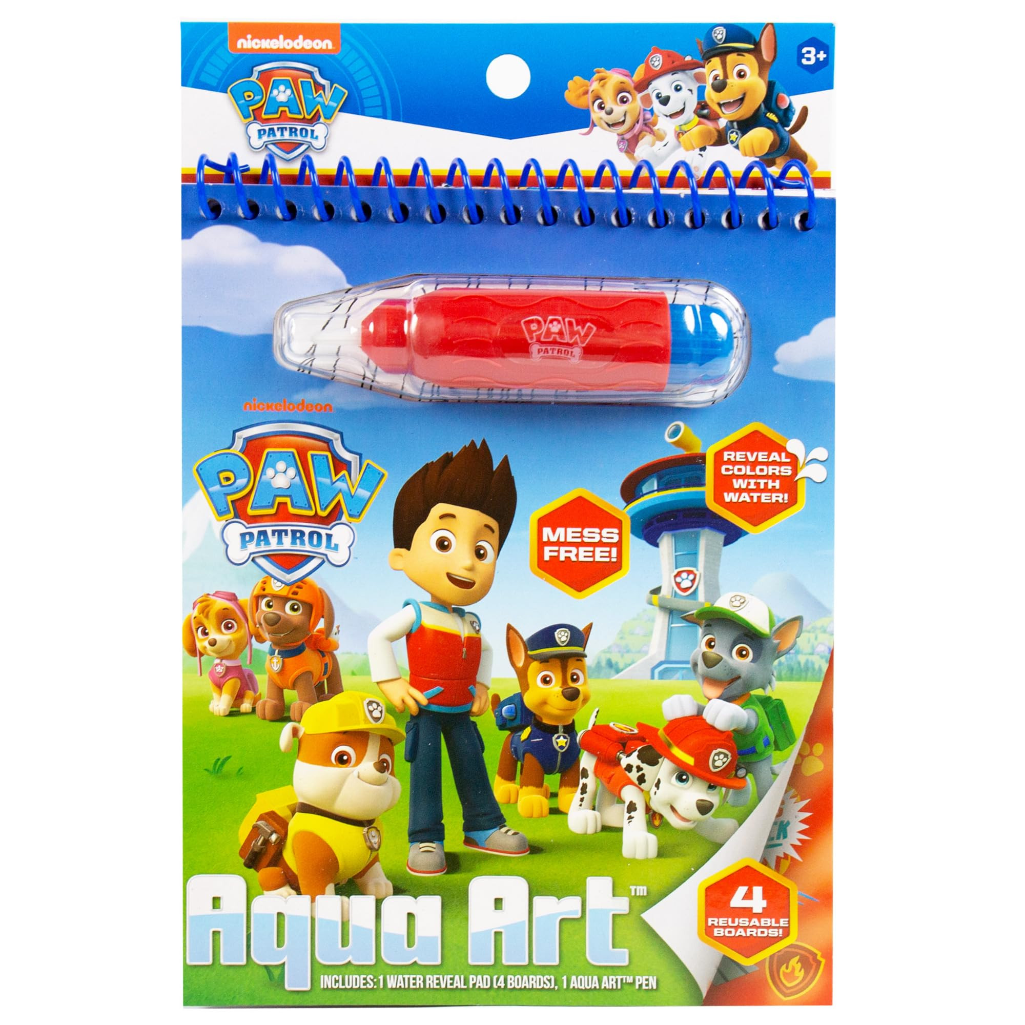 Paw Patrol Aqua Art, Color 4 Reusable Aqua Art Pages with a Water Pen, Reusable No-Mess Toddler A... | Amazon (US)