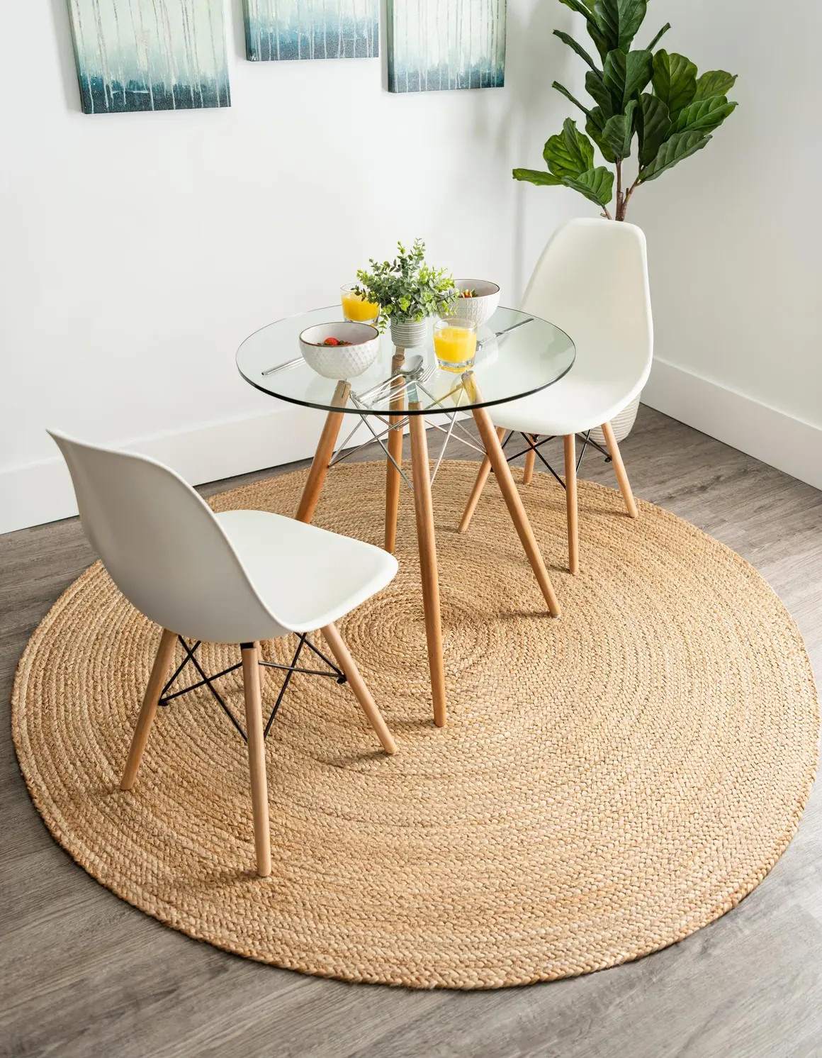 7' x 7' Braided Jute Round Rug | Rugs.com
