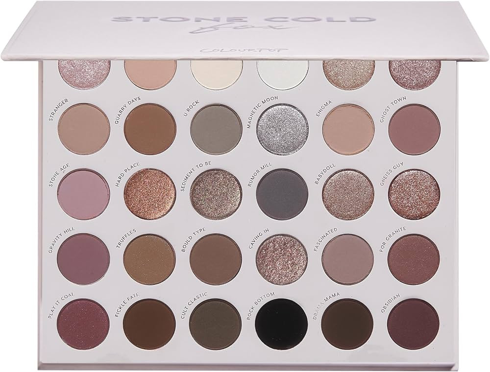 ColourPop Stone Cold Fox Eyeshadow Palette - 30 Pan Cool Tone Eye Makeup Palette with Matte & Met... | Amazon (US)