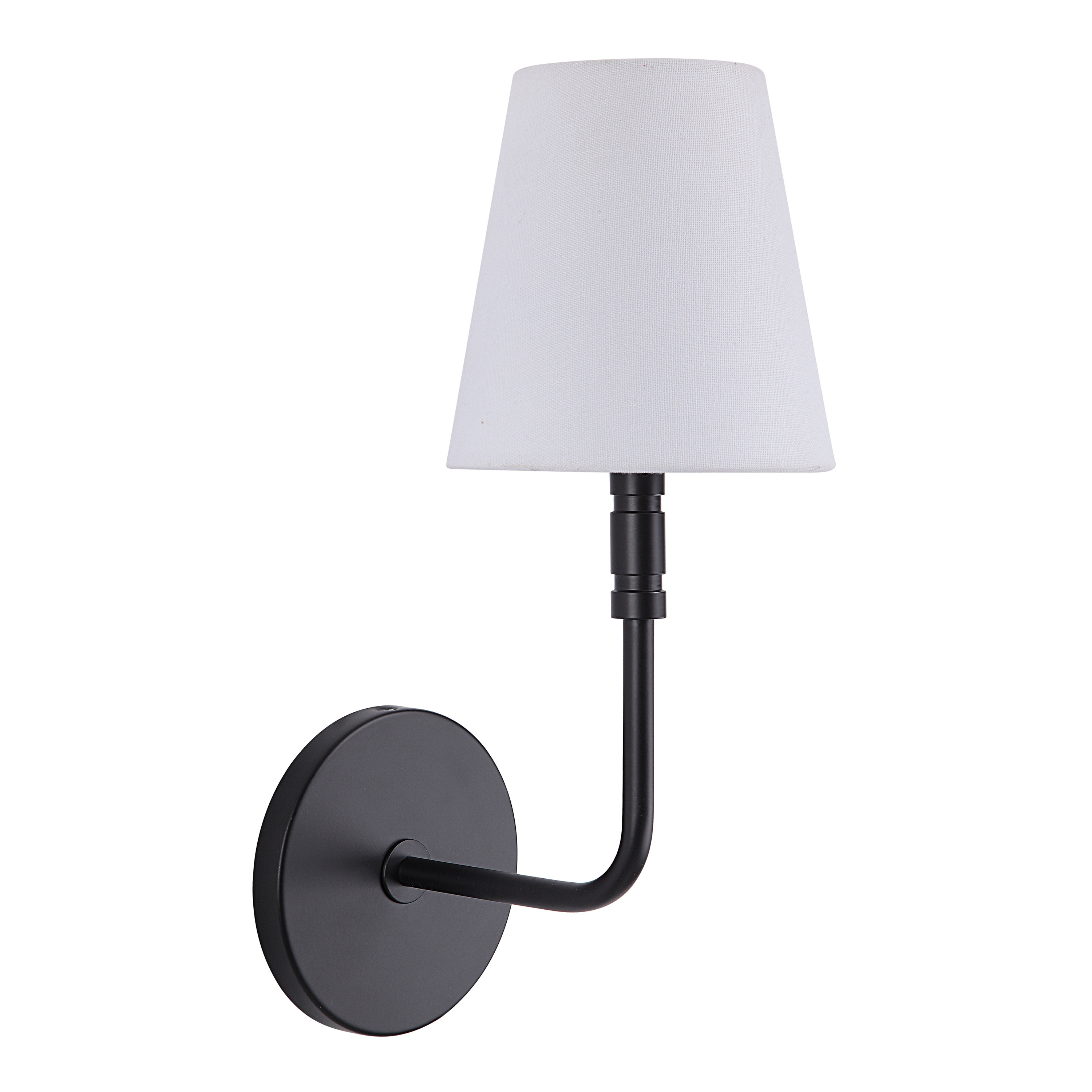 Dimitri Curved Metal and Linen Wall Sconce | World Market