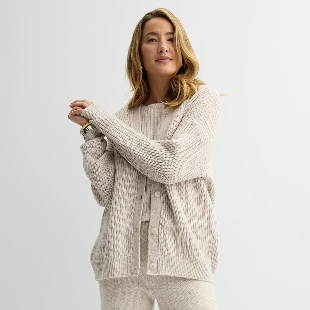 Women's Sonoma Goods For Life® Oversized Boyfriend Cardigan | Kohl's