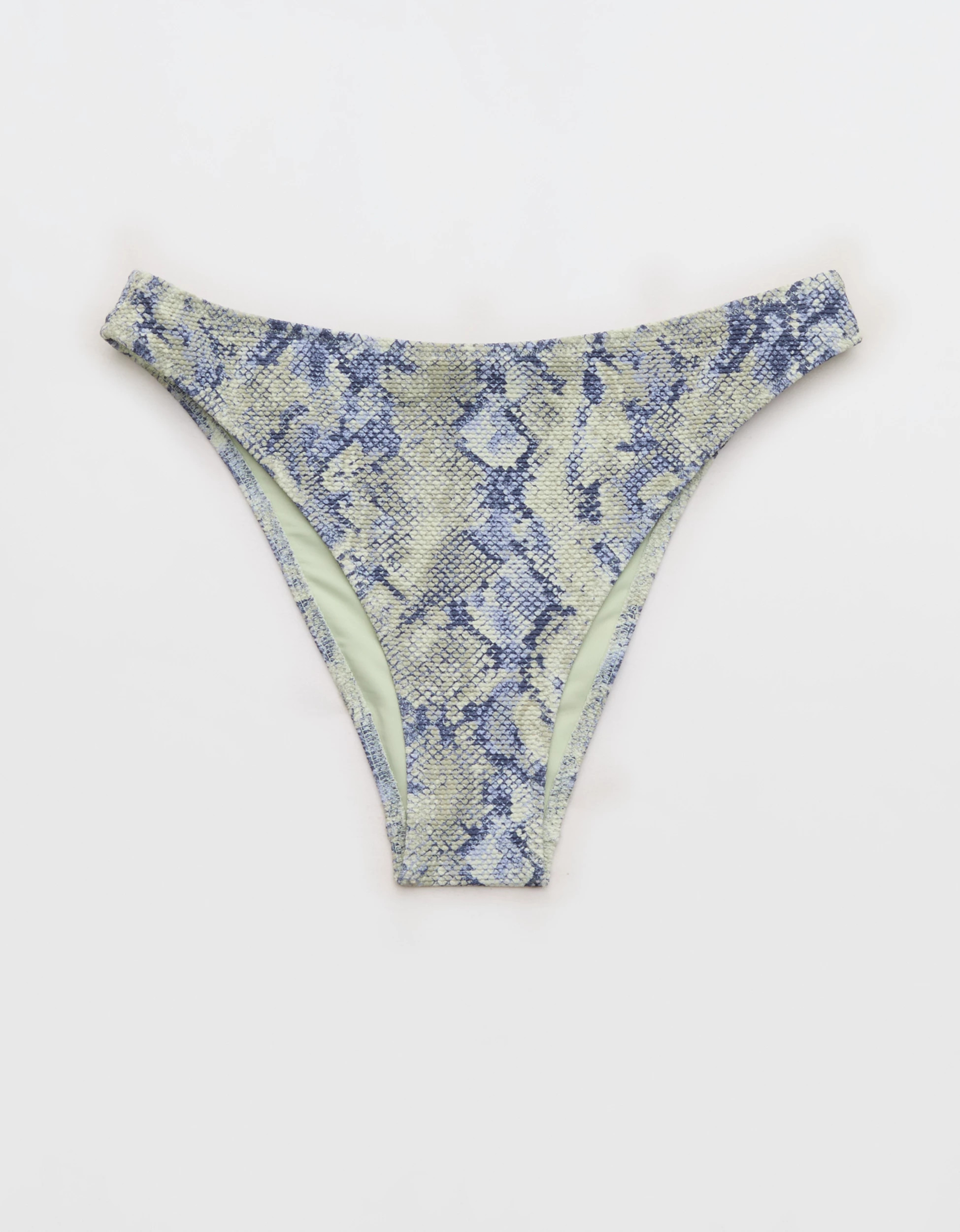 Aerie Pique Mid Rise Cheeky Bikini Bottom | American Eagle Outfitters (US & CA)