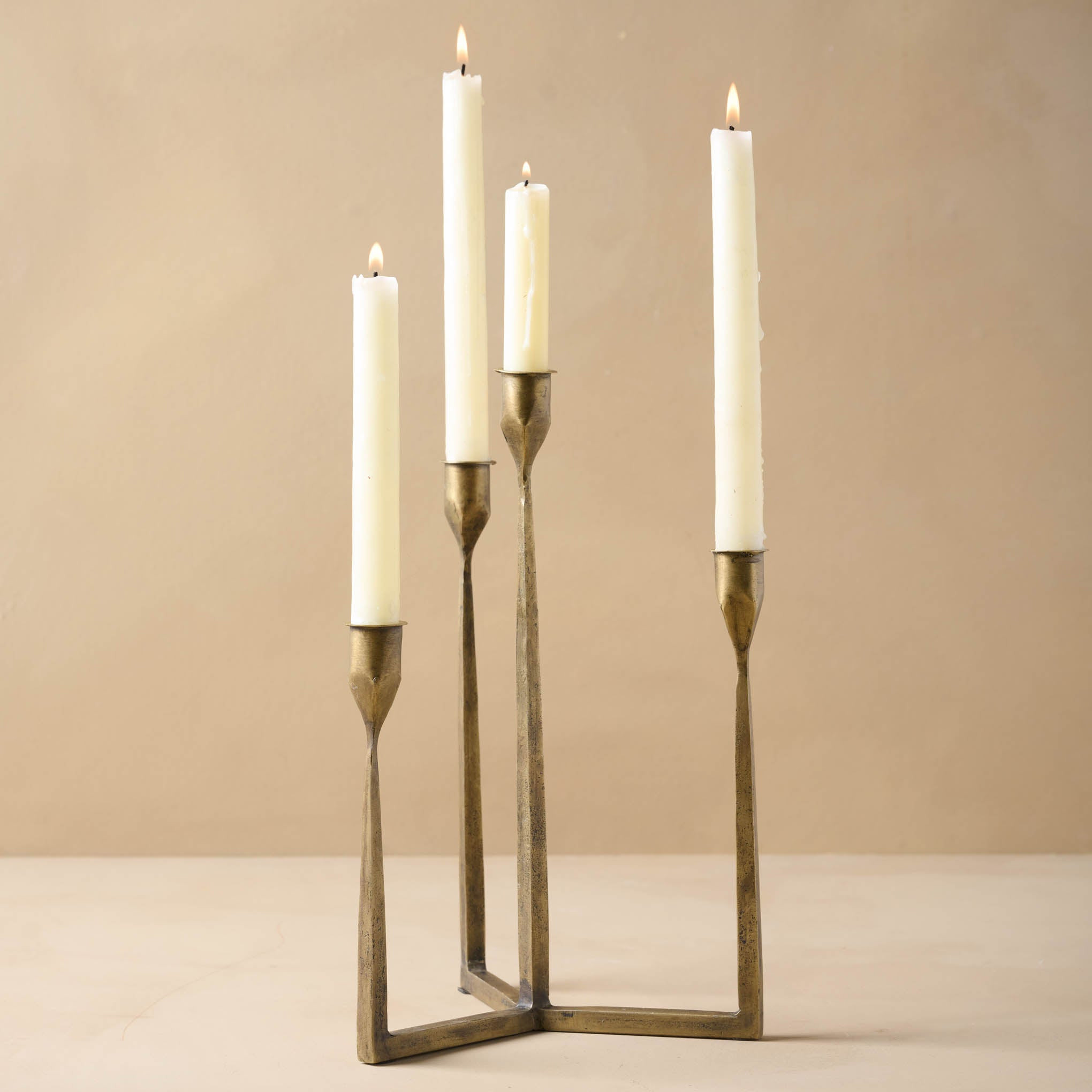 Antique Brass Gatecrest Multi Taper Holder | Magnolia