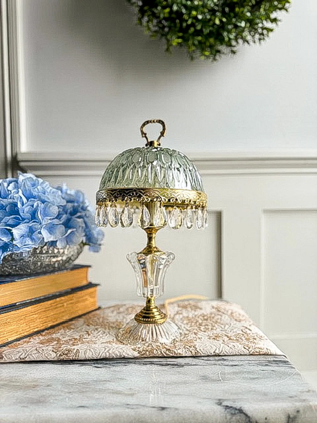 Petite Michelotti Boudoir Glass Lamp With Prisms - Etsy | Etsy (US)